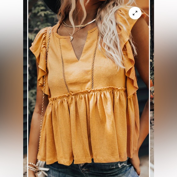 Impressions Tops - Impressions Ruffle top